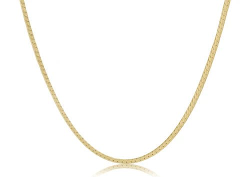 15" Choker Herringbone Chain - Gold Necklaces enewton