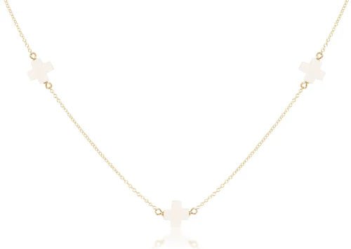 15" Choker Simplicity Chain Gold - Off-White Necklaces enewton