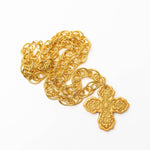 34" Double Gold Chain w/ Susie Cross Necklaces Hidden Truth Jewelry