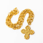 34" Double Gold Chain w/ Susie Cross Necklaces Hidden Truth Jewelry