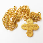 34" Double Gold Chain w/ Susie Cross Necklaces Hidden Truth Jewelry