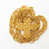 34" Double Gold Chain w/ Susie Cross Necklaces Hidden Truth Jewelry