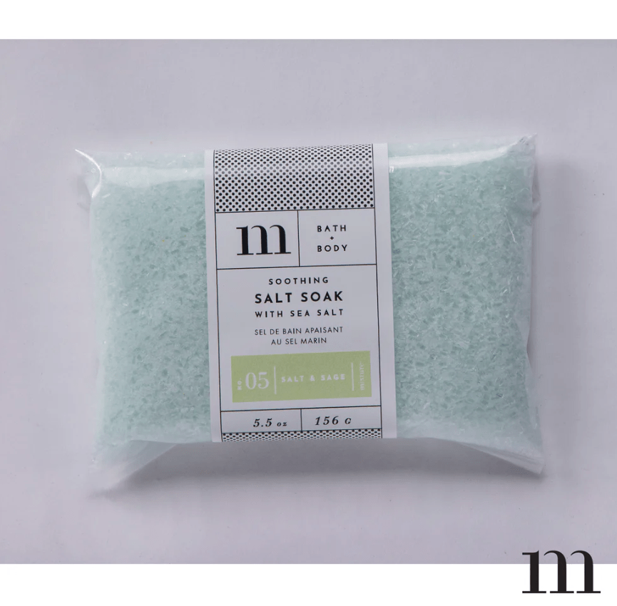 5.5oz Salt Soak Envelope - No 05 Salt & Sage Self-Care Mixture