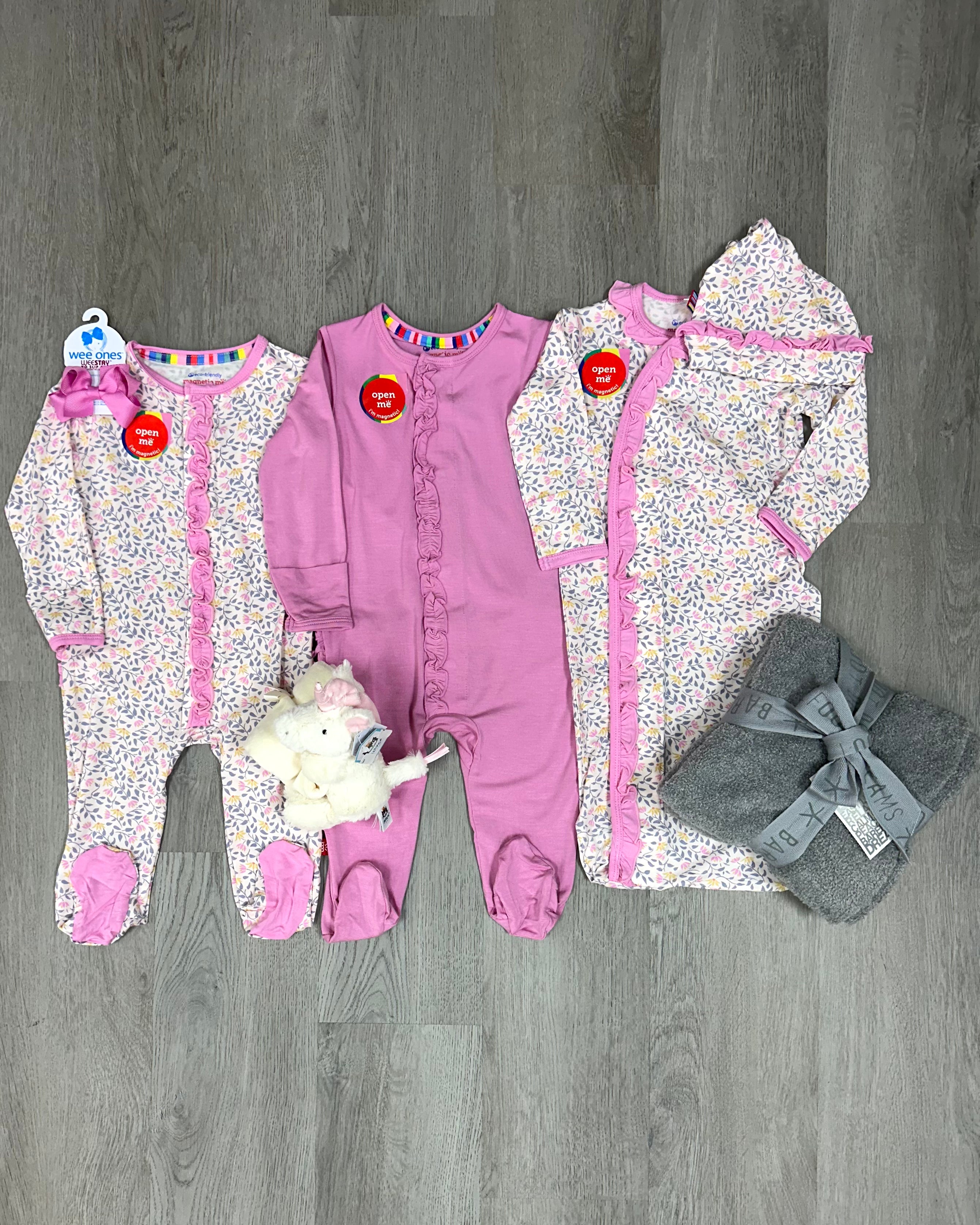 Mauve Footie Baby Sleepwear Magnetic Me