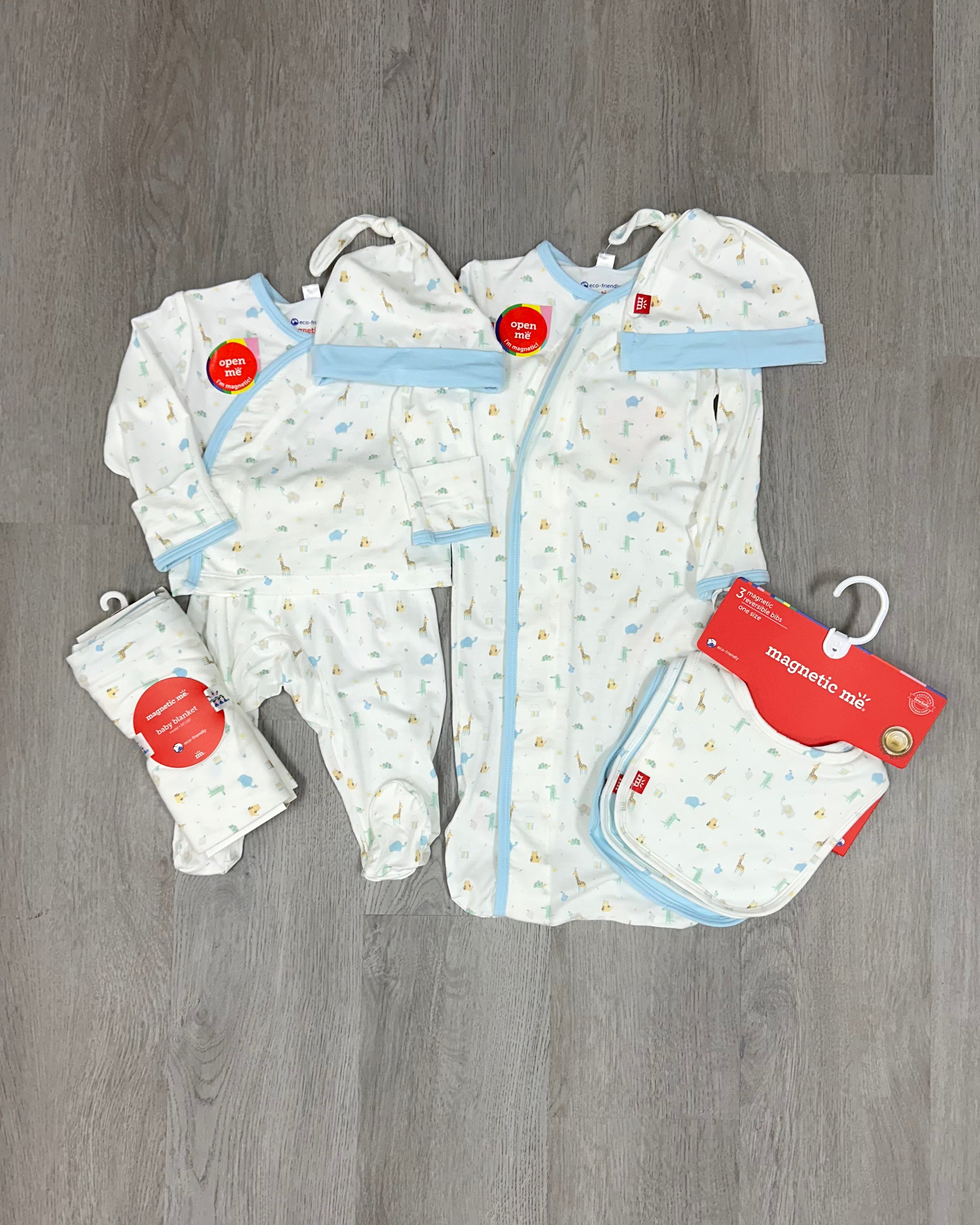Blue Little Bitty Pretty One Kimono Set Baby Sleepwear Magnetic Me