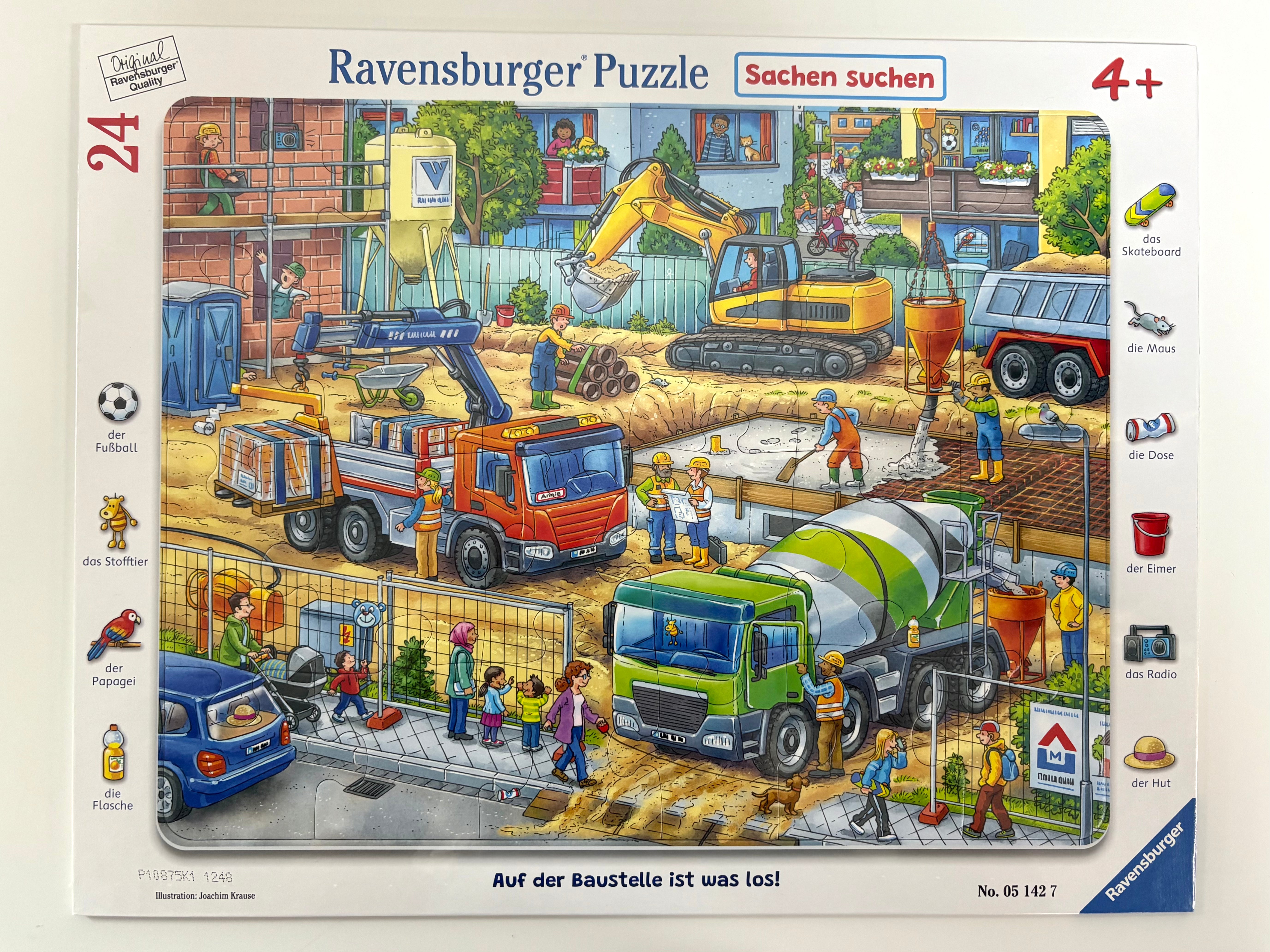 24 Piece Tray Puzzle - Assorted Toys Ravensburger Construction Site