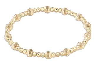 Extends Dignity Sincerity Pattern 5mm Bead Bracelet - Gold Bracelets enewton
