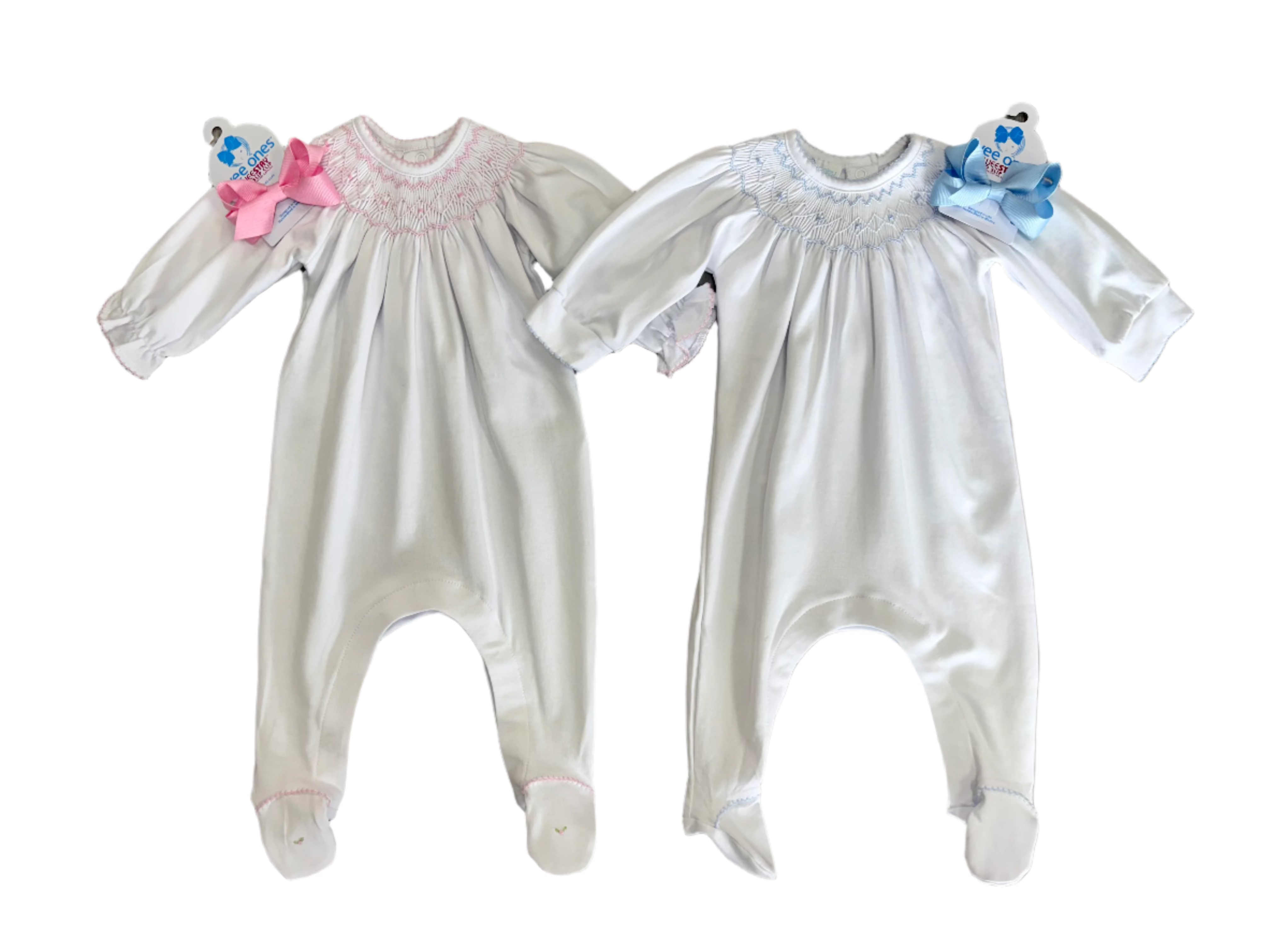 Lizzie & Landon's Bishop Footie - Lt. Blue Baby Sleepwear Magnolia Baby
