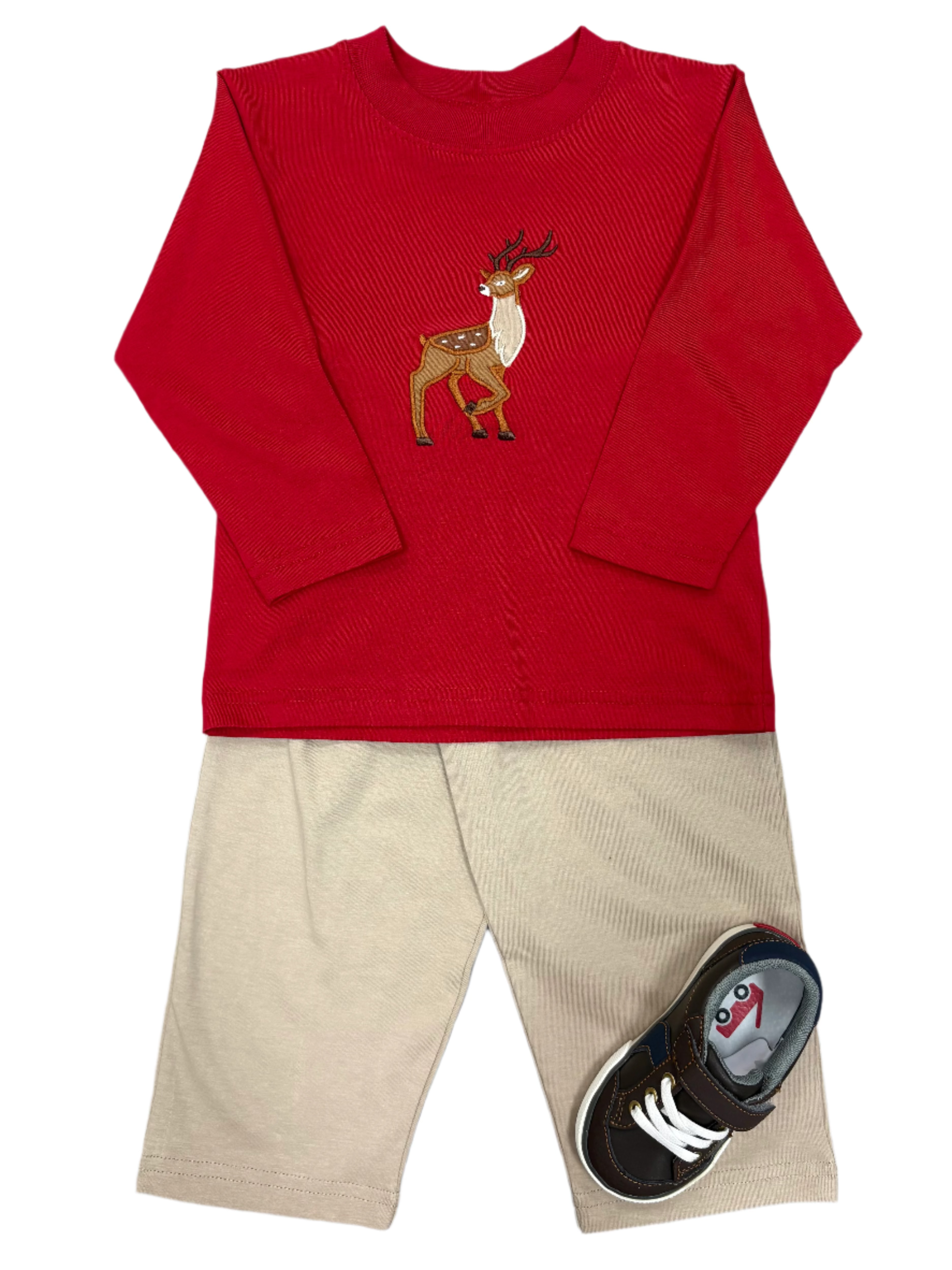 Boys Buck L/S Tee - Deep Red Boys Shirts + Polos Luigi