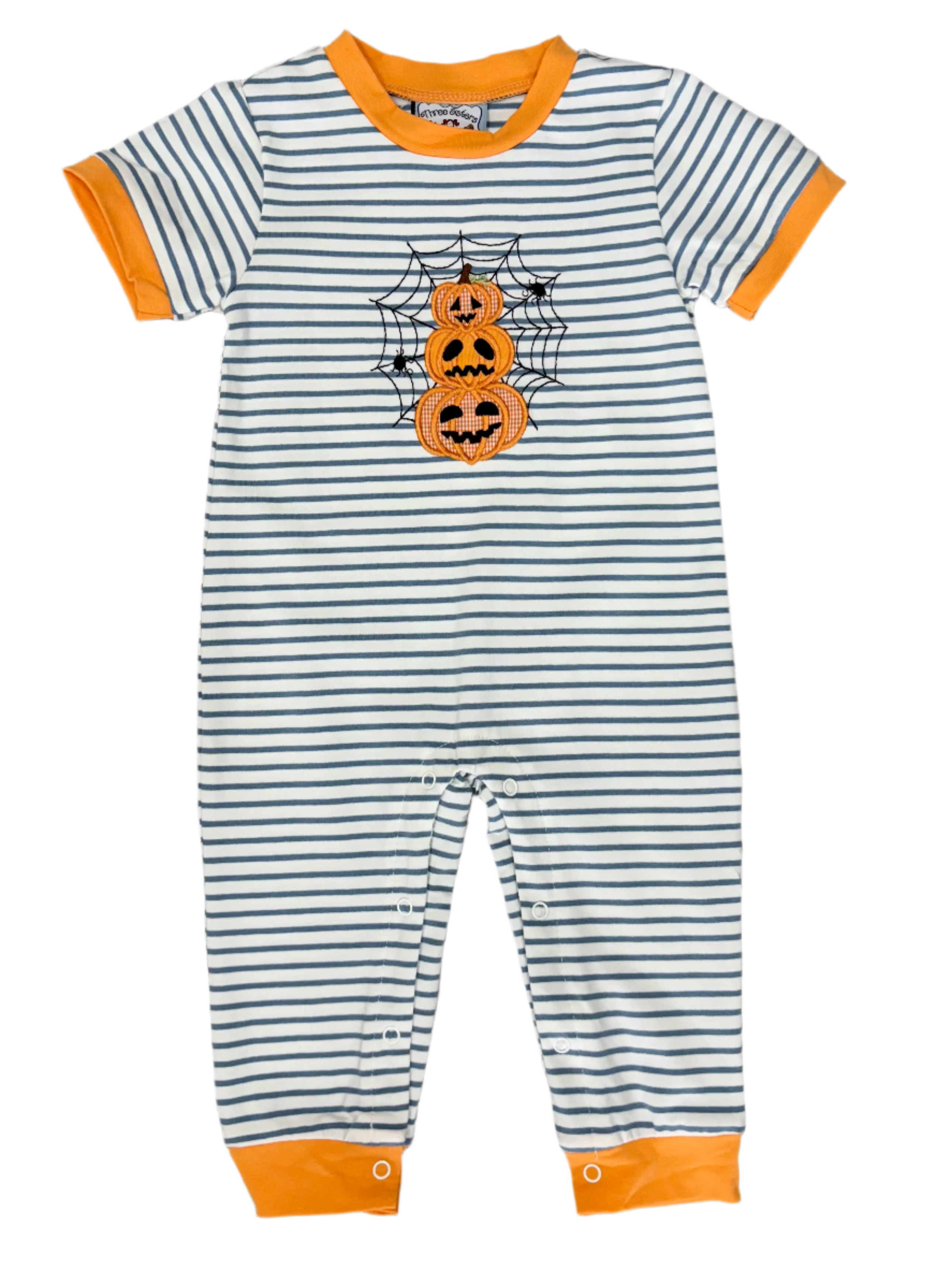 Jack O' Lantern Boys Romper Girls Bubbles + Rompers Three Sisters