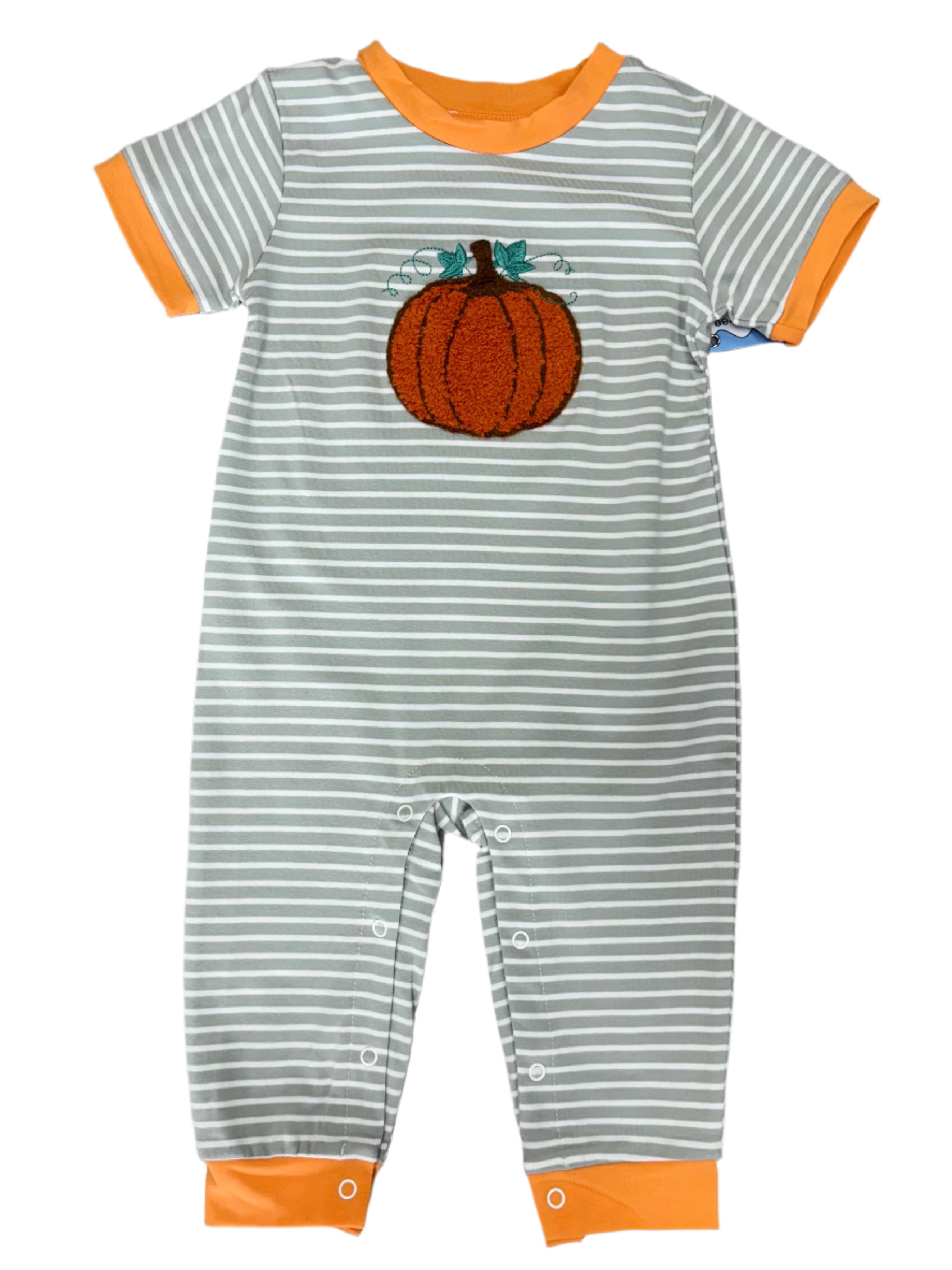 Pumpkin Boys Romper Boys Bubbles + Rompers Three Sisters