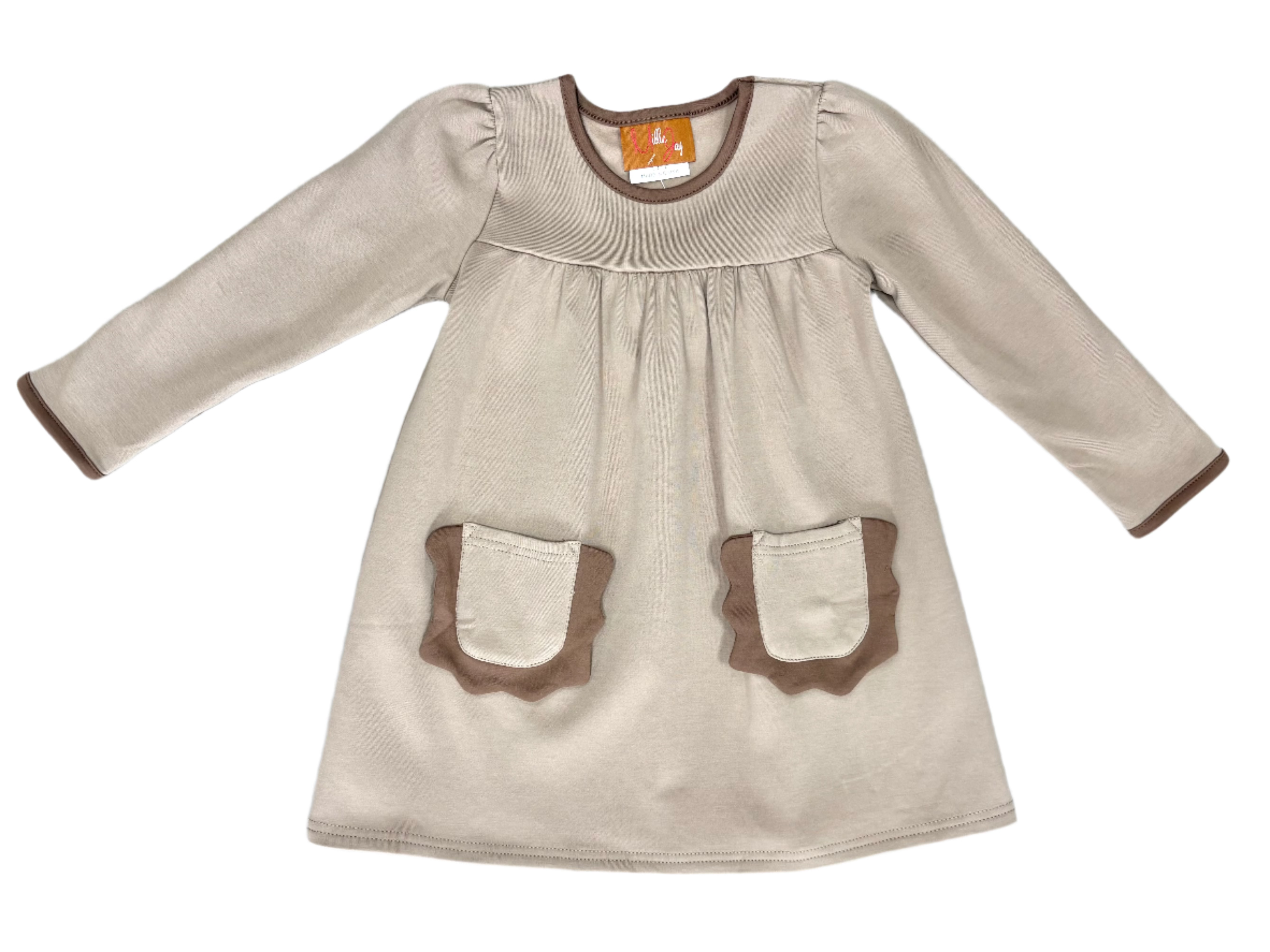 Izzie Dress - Mocha Girls Play Dresses Millie Jay