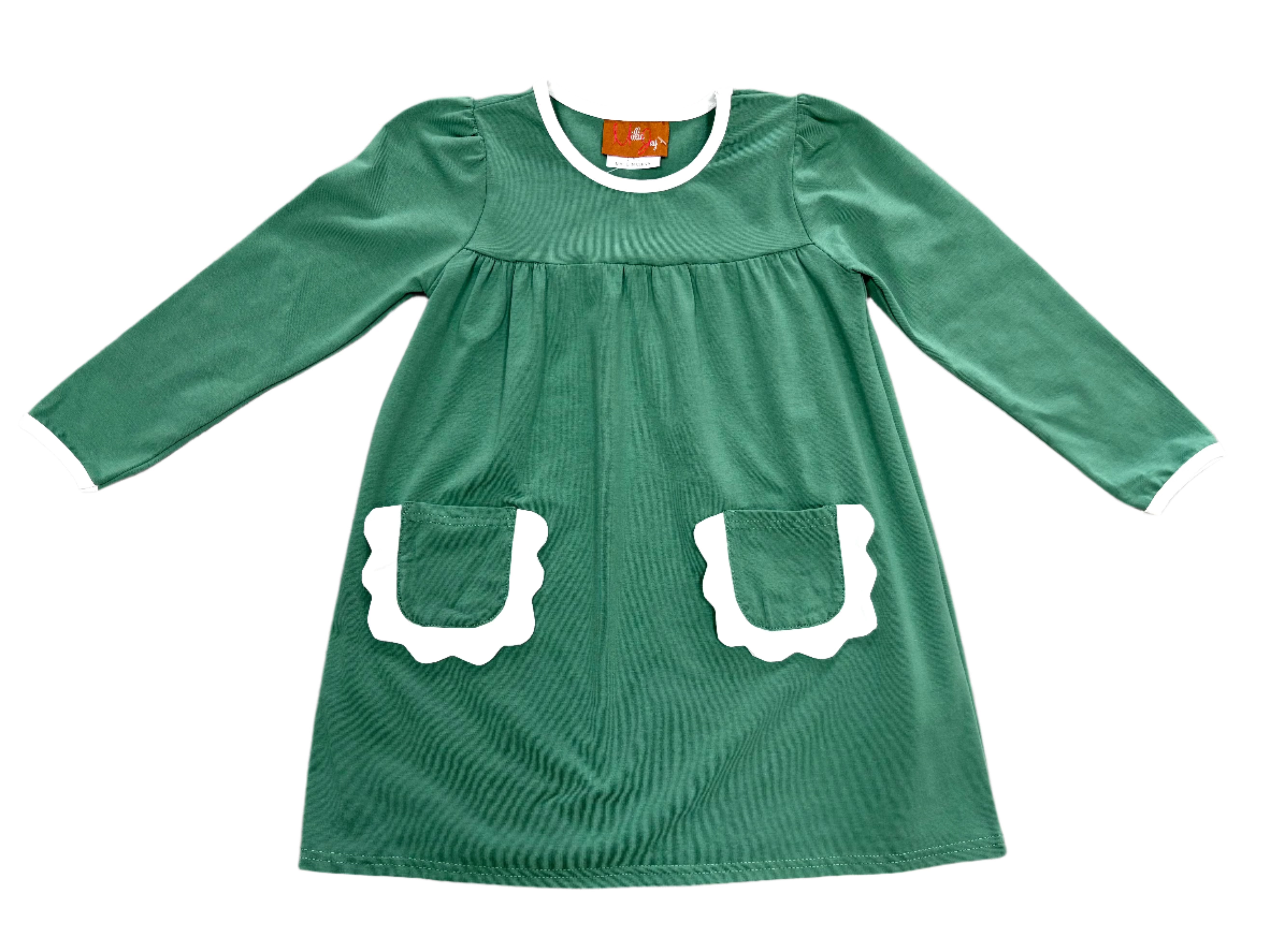 Izzie Dress - Green Girls Play Dresses Millie Jay