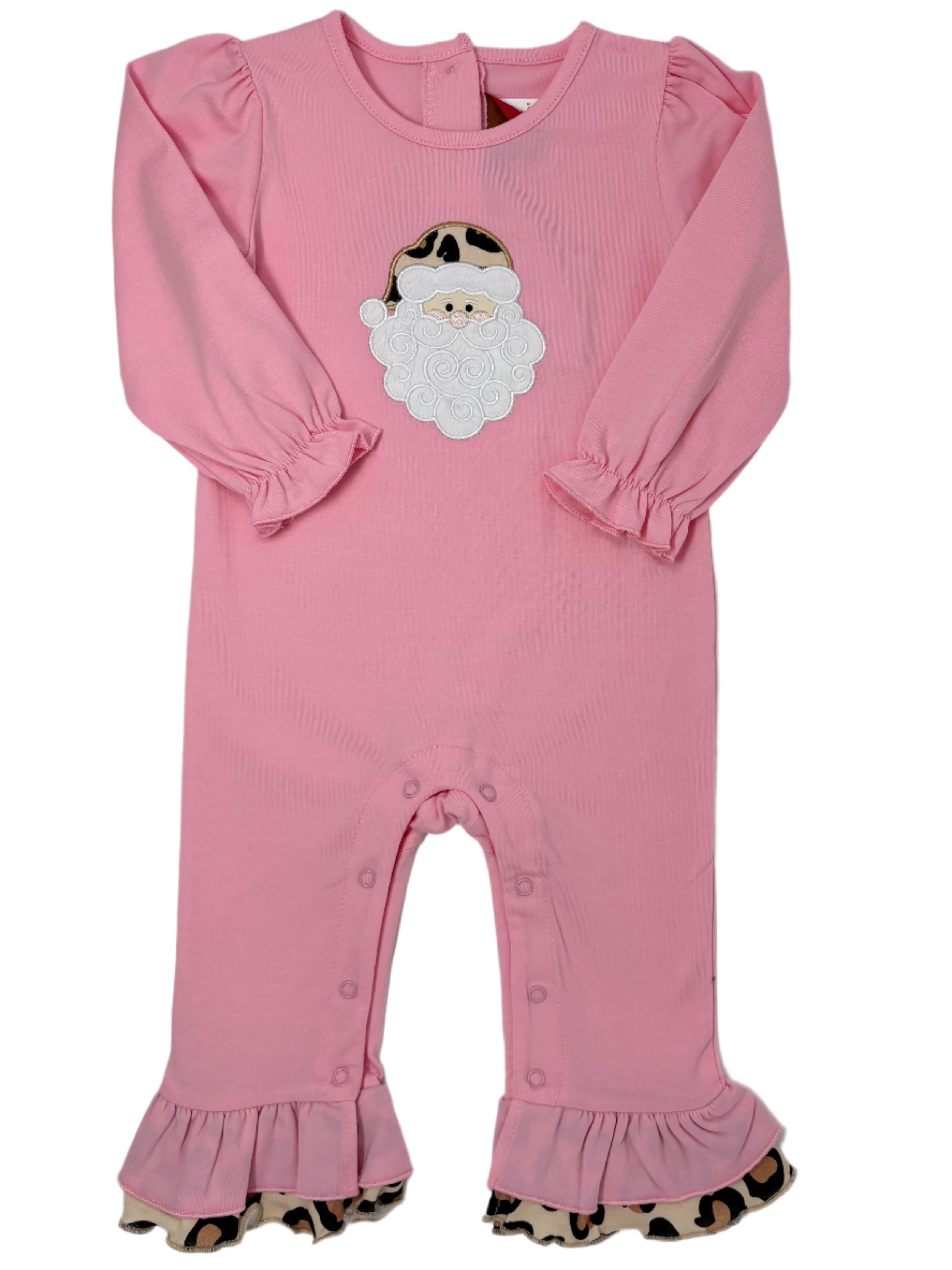 Ho Ho Ho Applique Girls Romper Girls Bubbles + Rompers Millie Jay
