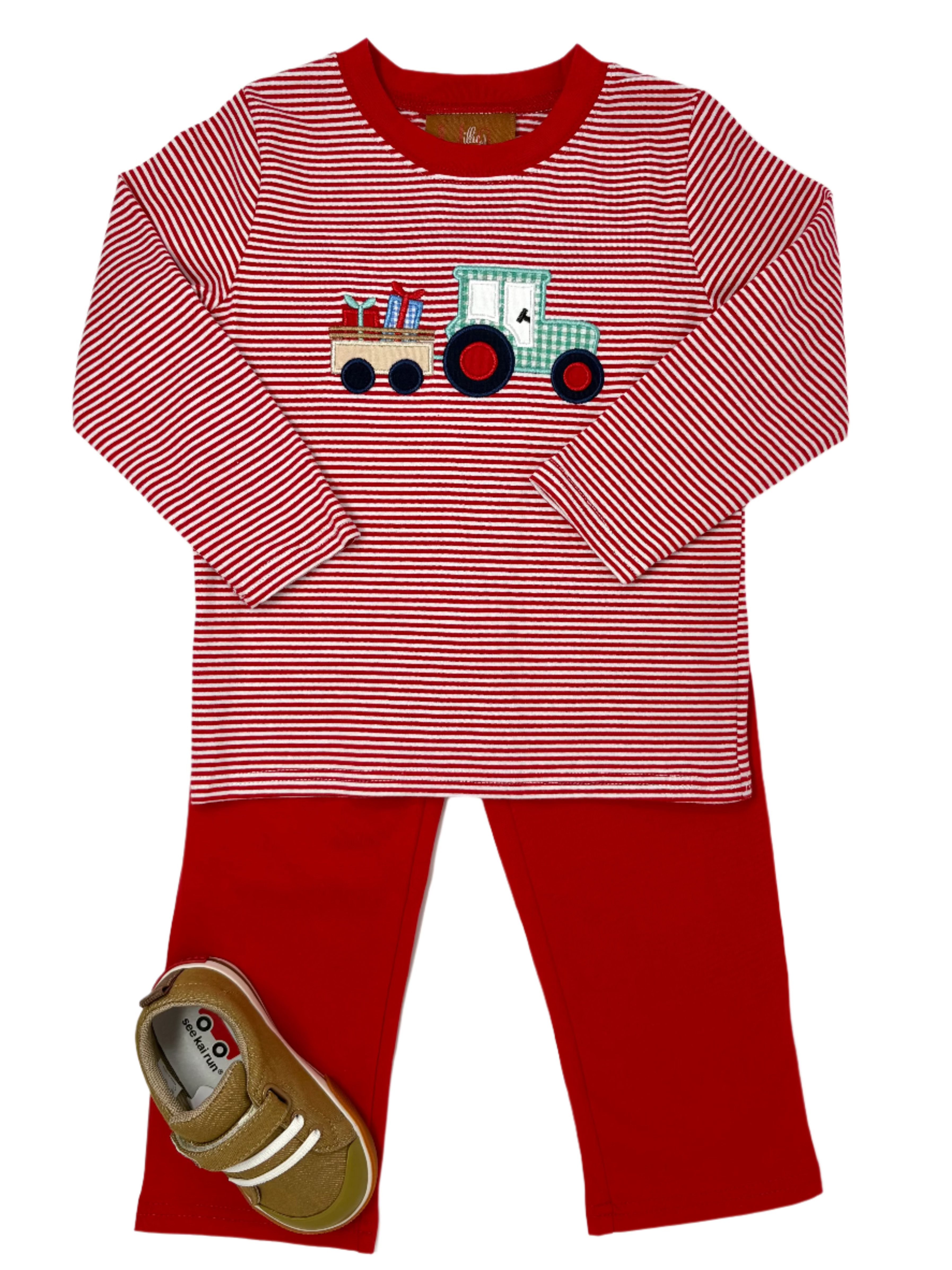 Christmas Tractor Boys Pant Set Boys Sets Millie Jay