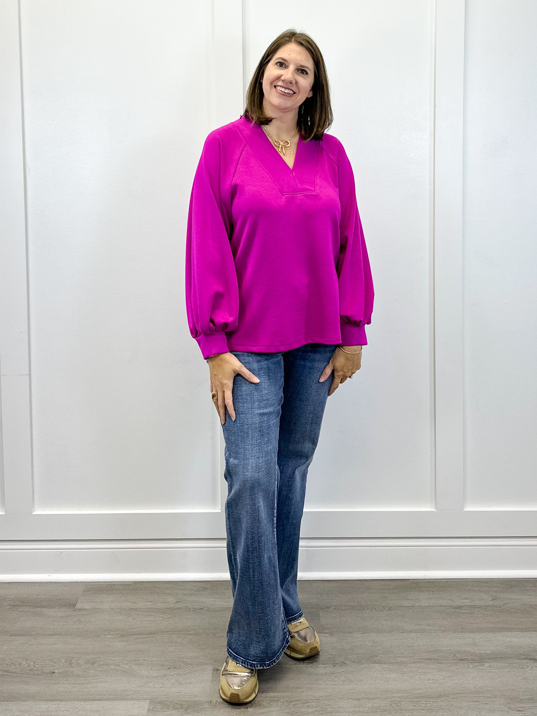 Magenta Muse Top Tops Jodifl