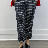 Mabel Pull On Stovepipe Crop - Black/White