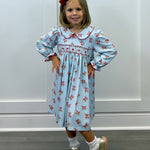 Merry & Bright Smocked Geo Dress Girls Play Dresses Banana Split