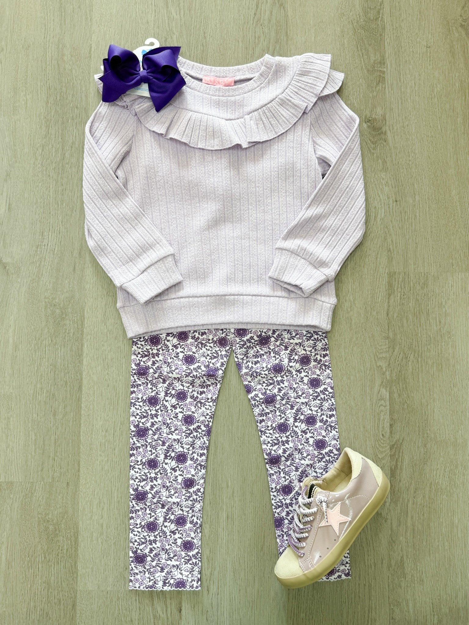 Jody Top - Lilac Cableknit Girls Tops + Tees Bisby