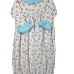 Natalie's Classics Printed Ruffled Gathered Gown Baby Sleepwear Magnolia Baby