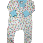 Natalie's Classics Printed Zipper Footie Baby Sleepwear Magnolia Baby
