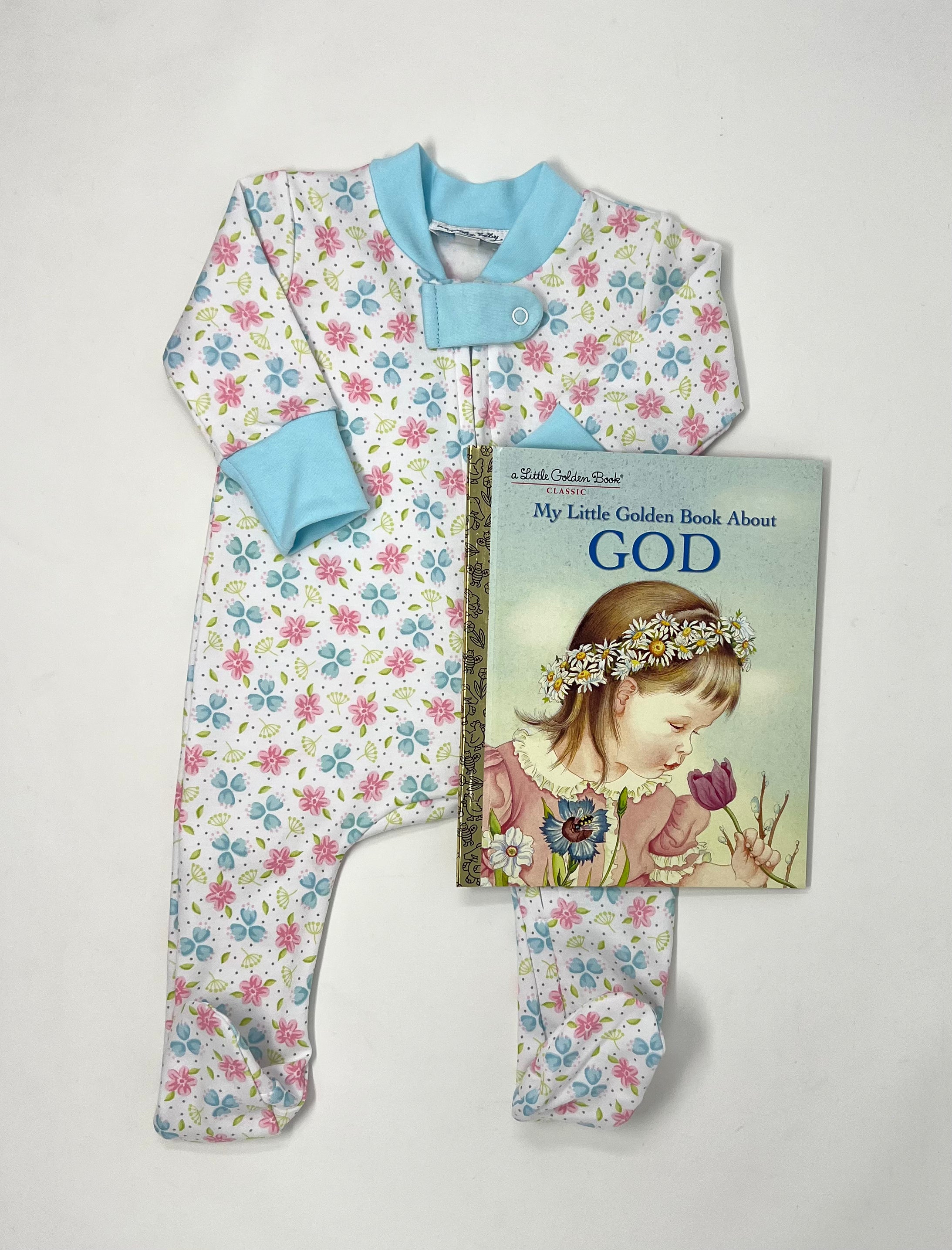 Natalie's Classics Printed Zipper Footie Baby Sleepwear Magnolia Baby