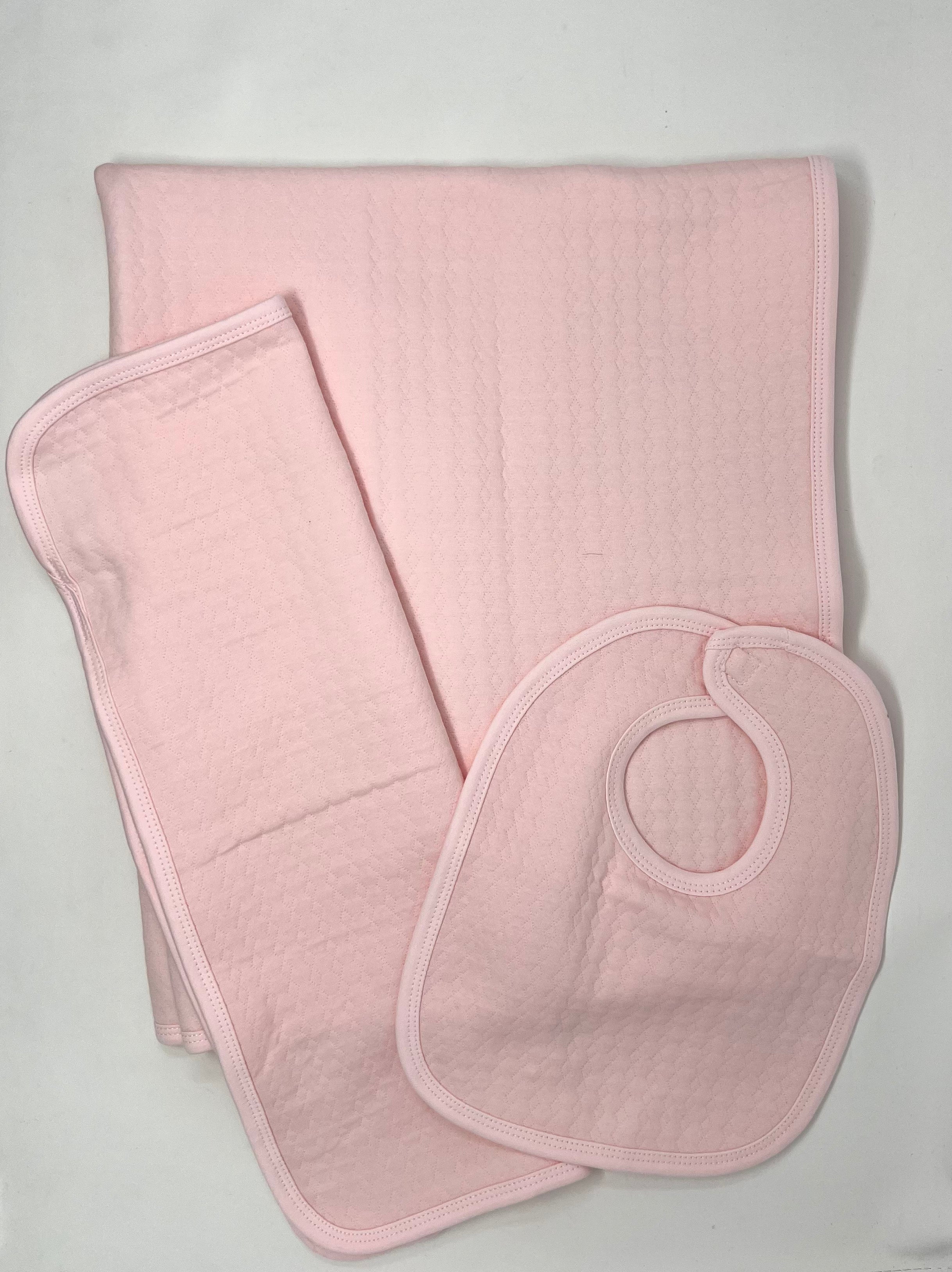 Quilted Burp Cloth - Pink Baby Accessories Oriental Products