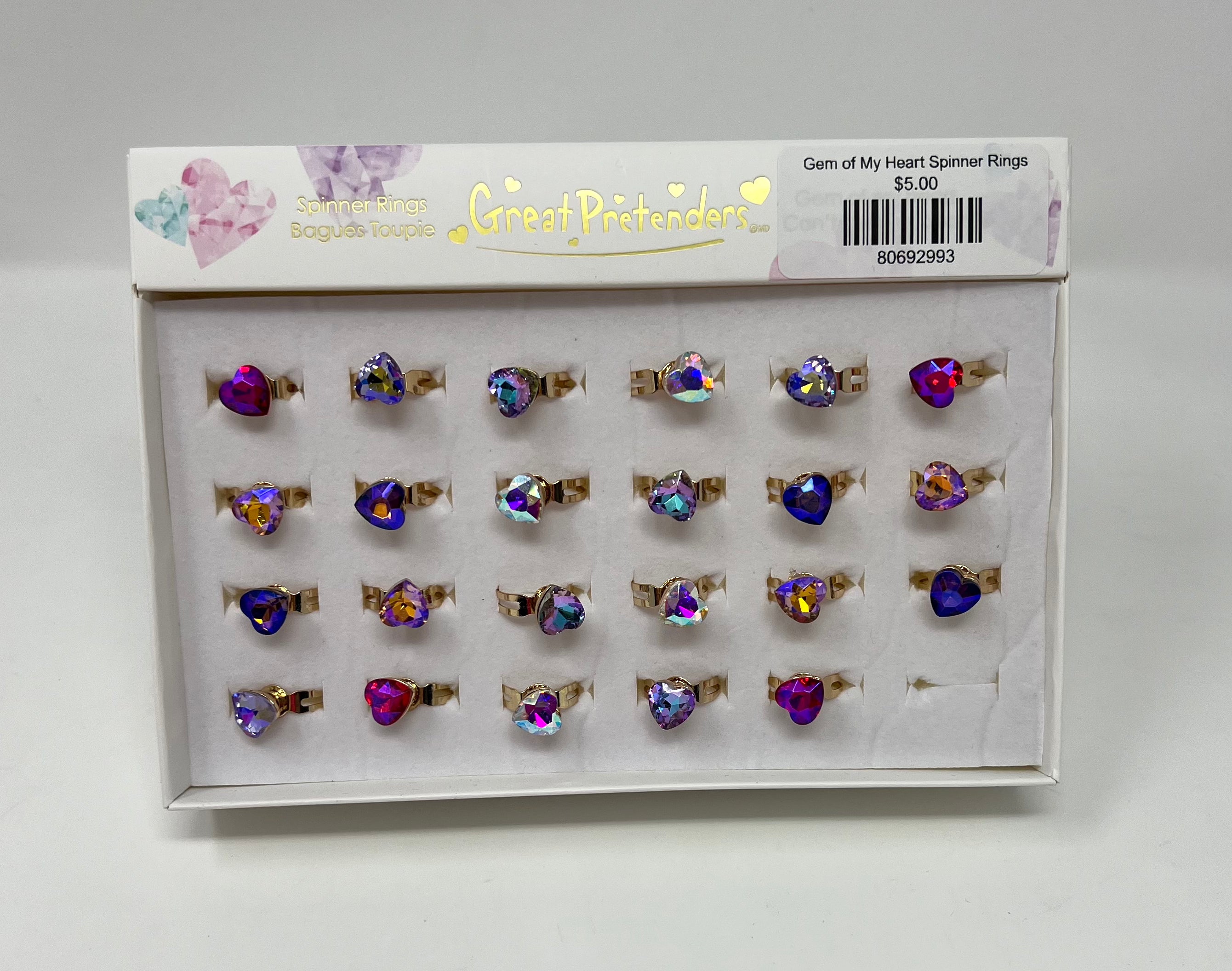 Gem of My Heart Spinner Ring - Assorted Kids Jewelry Great Pretenders