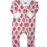 Berry Sweet Printed Zipper Footie Baby Sleepwear Magnolia Baby