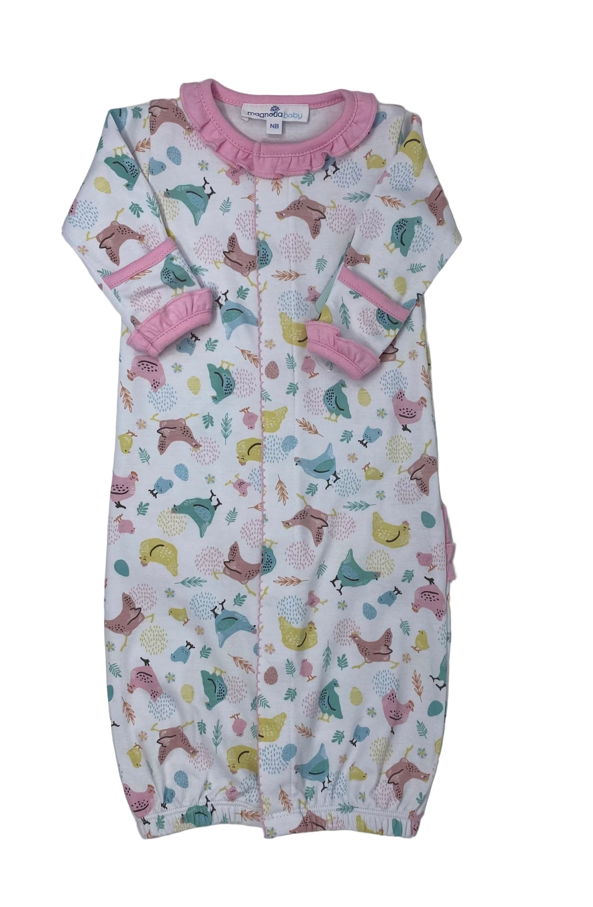 Chickadees Printed Ruffle Converter Baby Sleepwear Magnolia Baby
