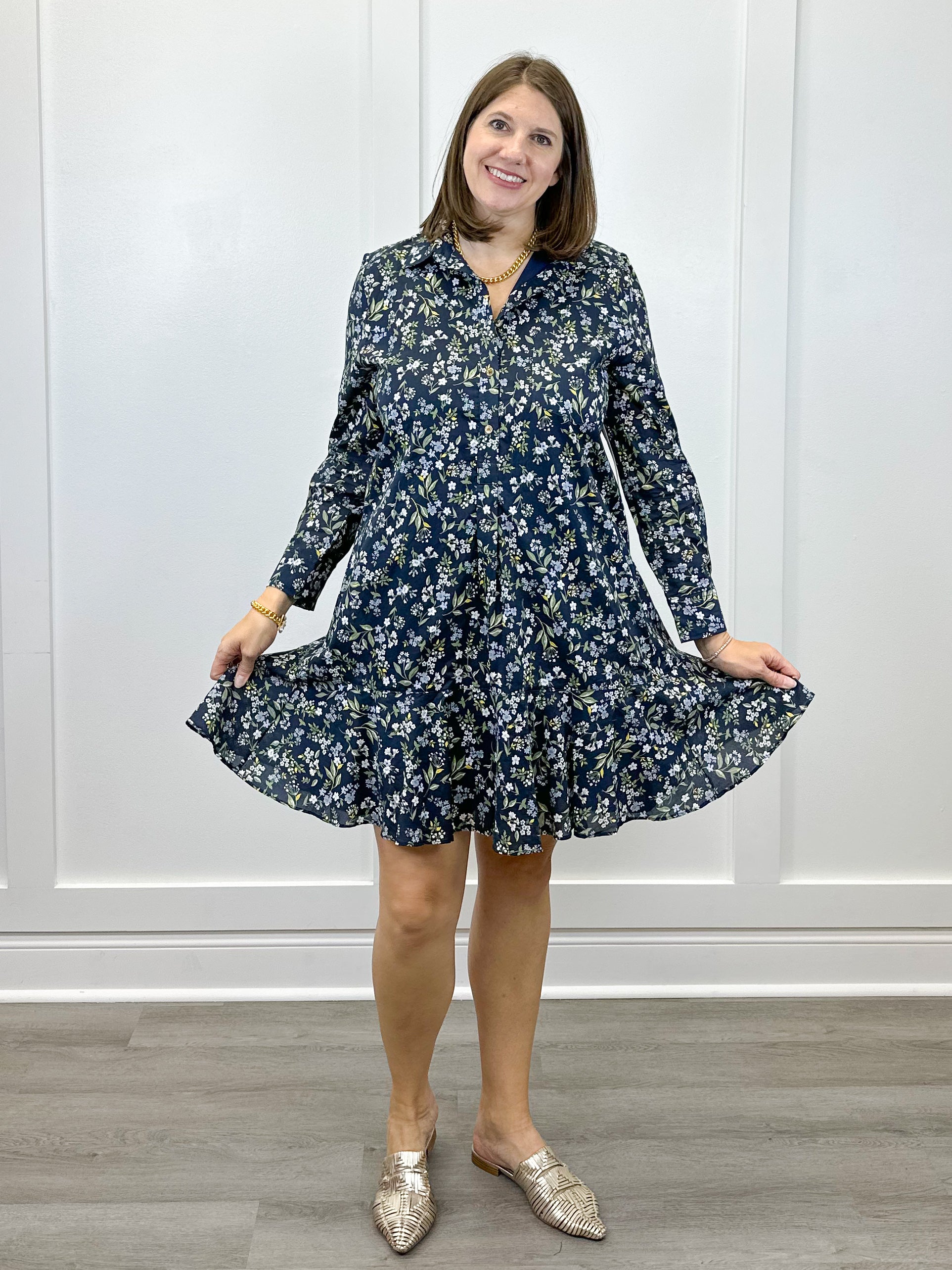 Iris Dress - Floral Short Dresses Duffield Lane