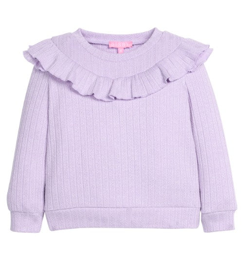Jody Top - Lilac Cableknit Girls Tops + Tees Bisby