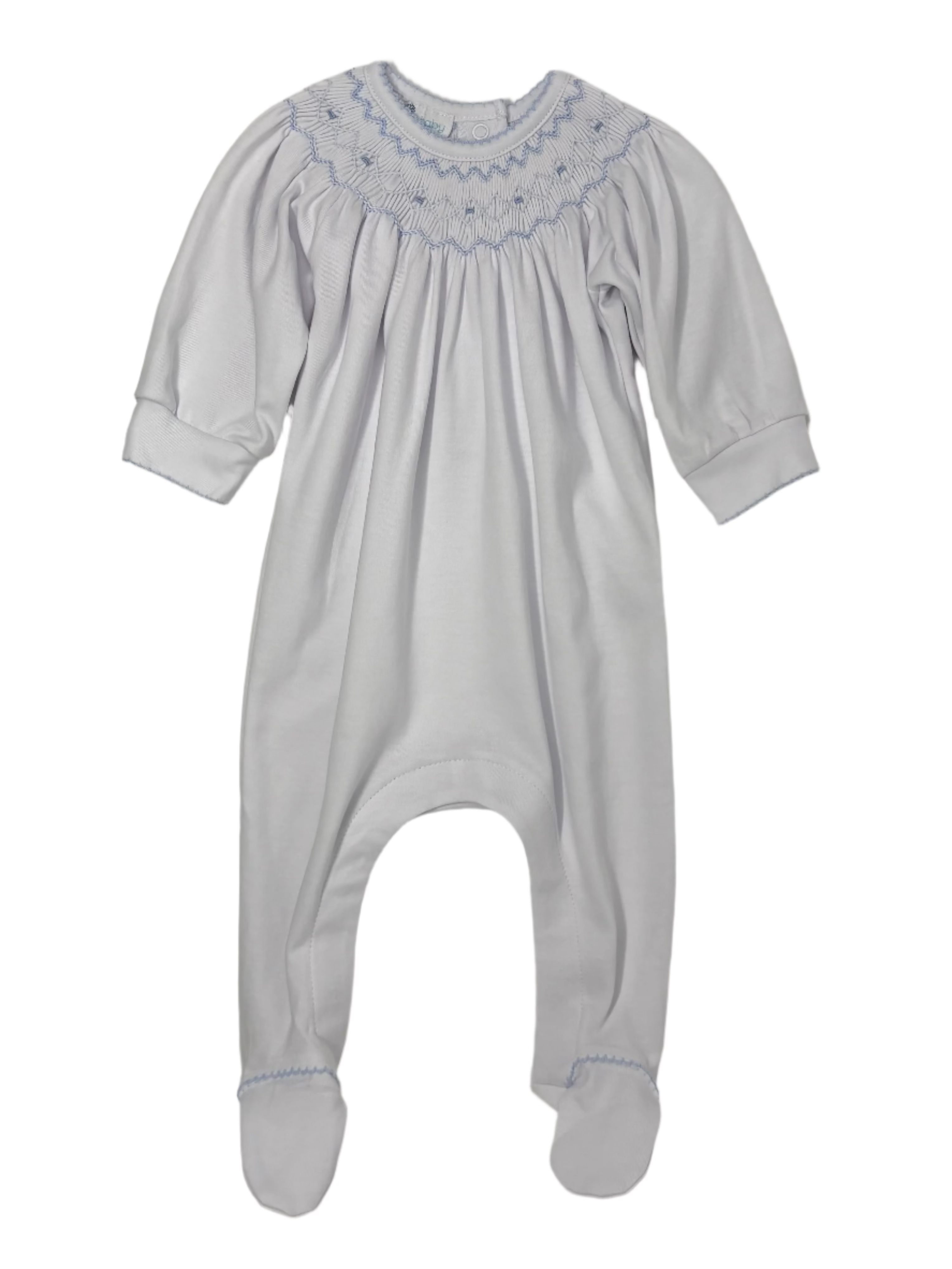 Lizzie & Landon's Bishop Footie - Lt. Blue Baby Sleepwear Magnolia Baby