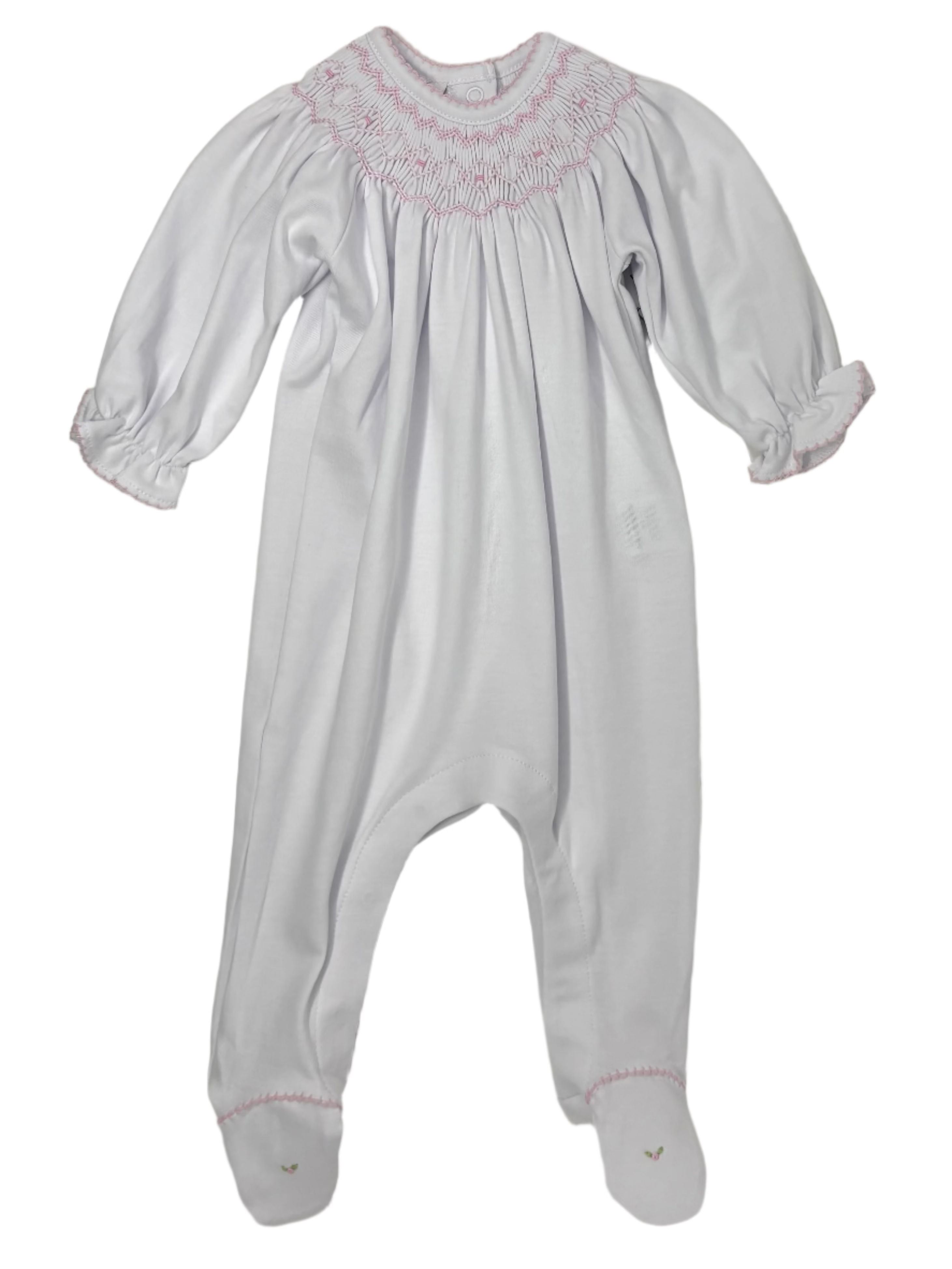 Lizzie & Landon's Bishop Footie - Pink Baby Sleepwear Magnolia Baby