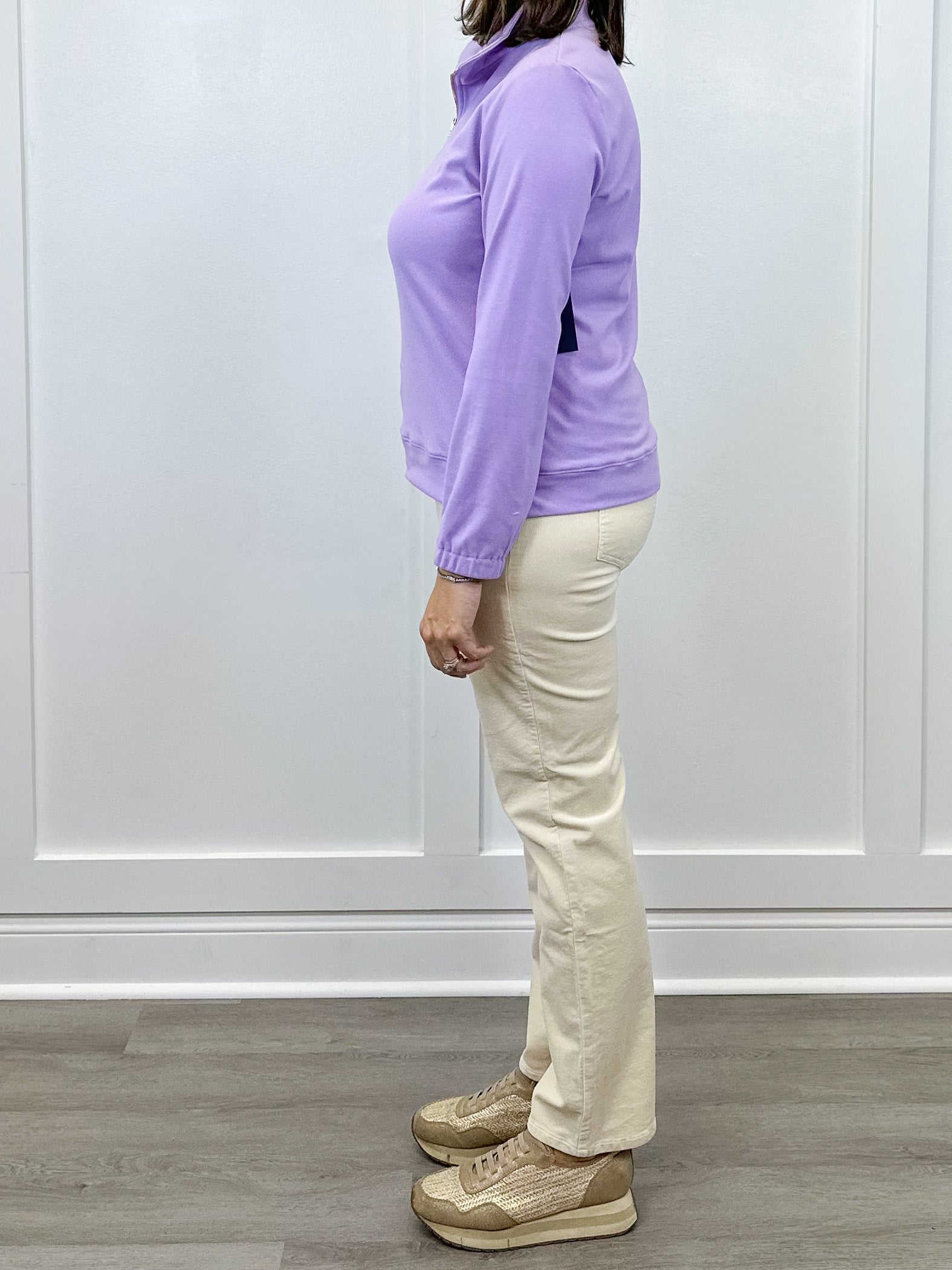 Mindy 1/4 Zip - Lilac Tops Duffield Lane