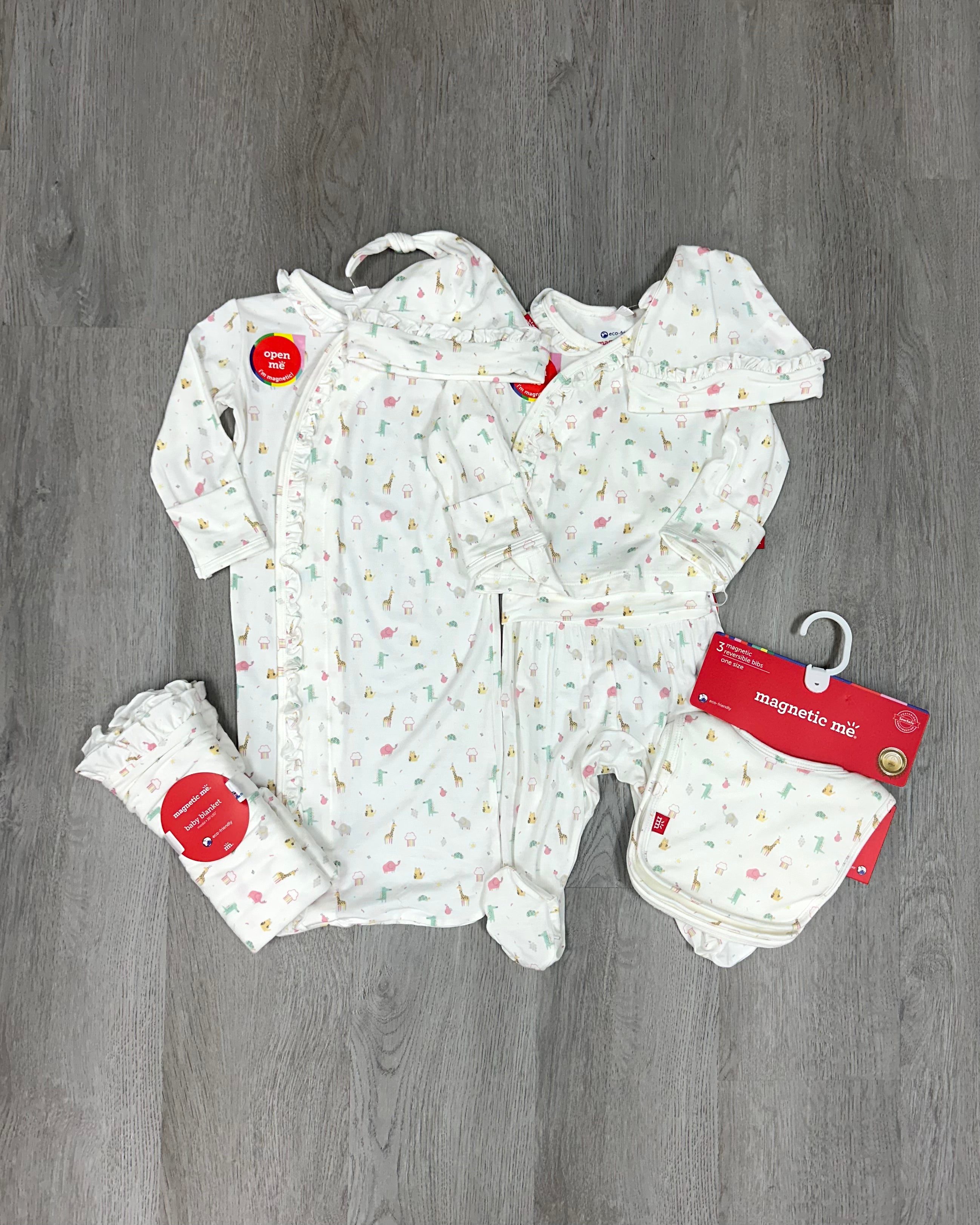 Pink Little Bitty Pretty One Gown + Hat Baby Sleepwear Magnetic Me