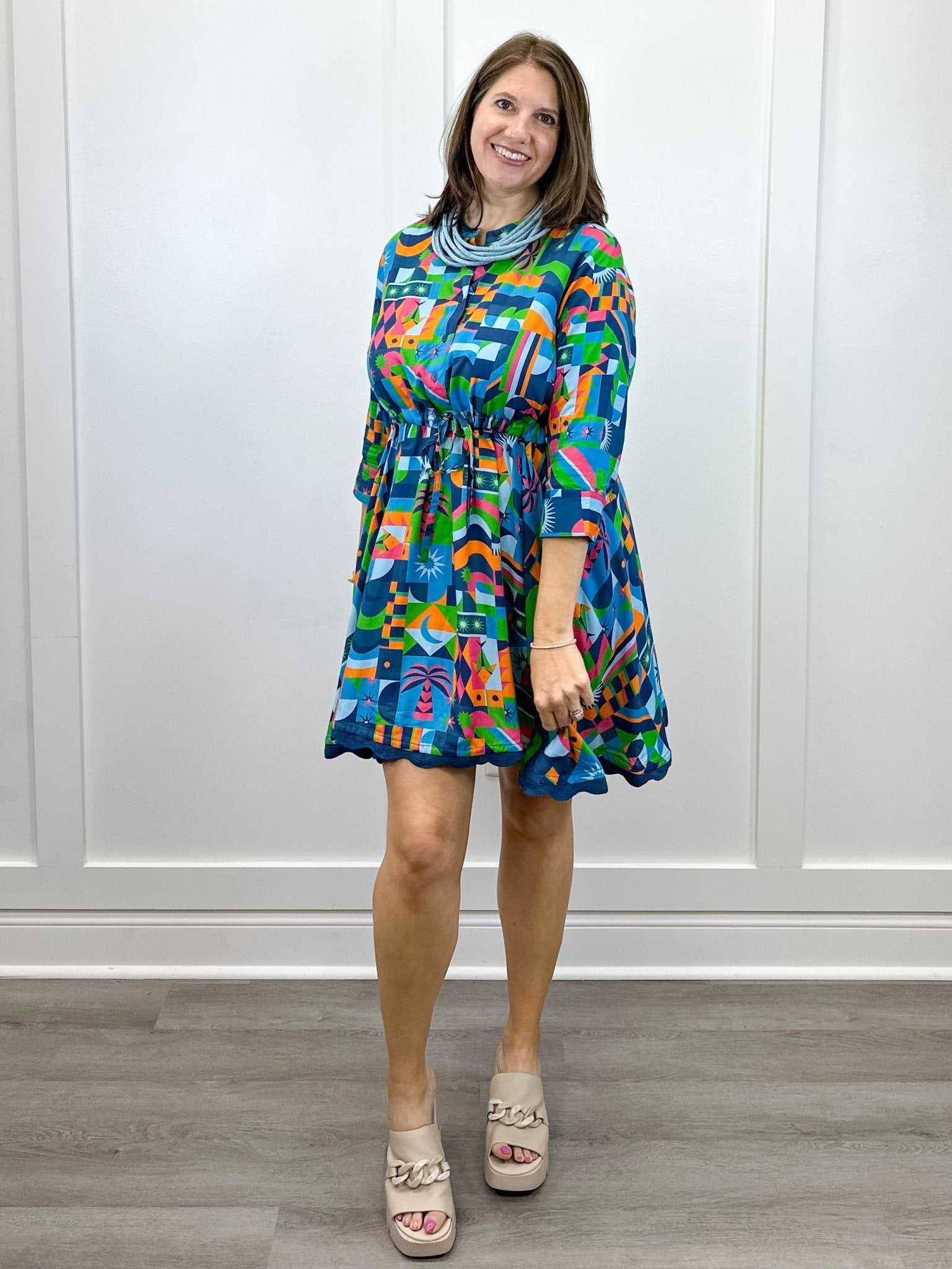 Adelyn Dress- Blue Turq Long Dresses Briton Court