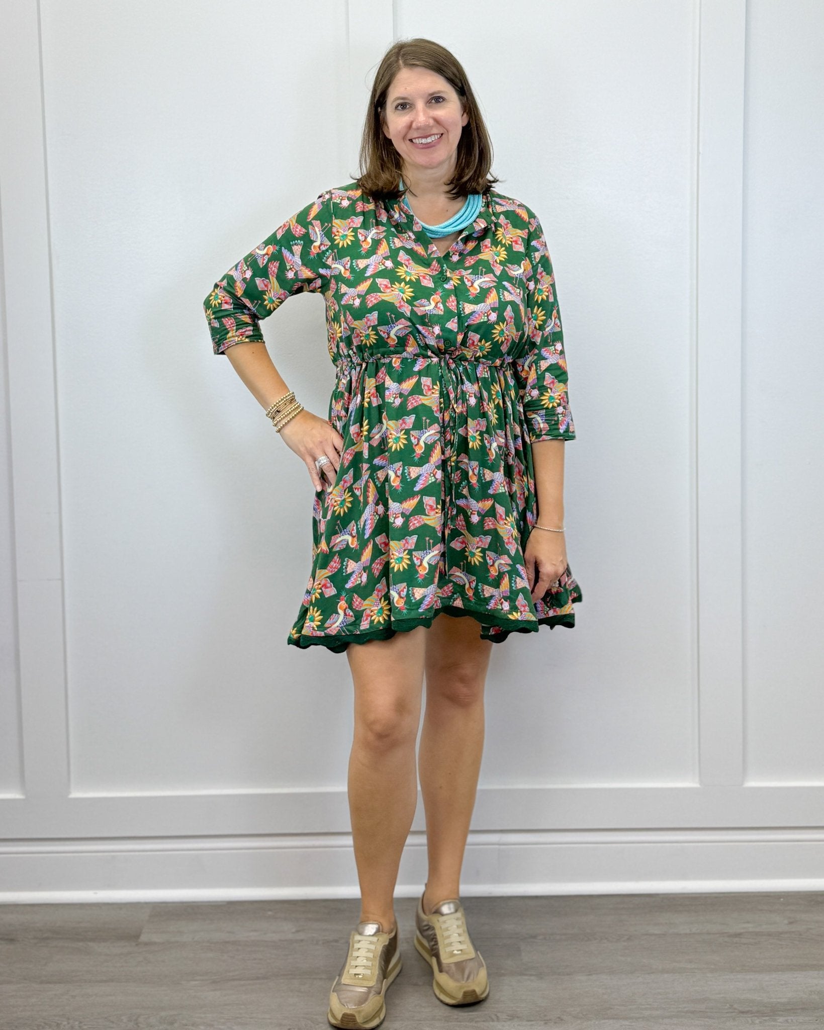 Adelyn Mini Dress - Kelly Green