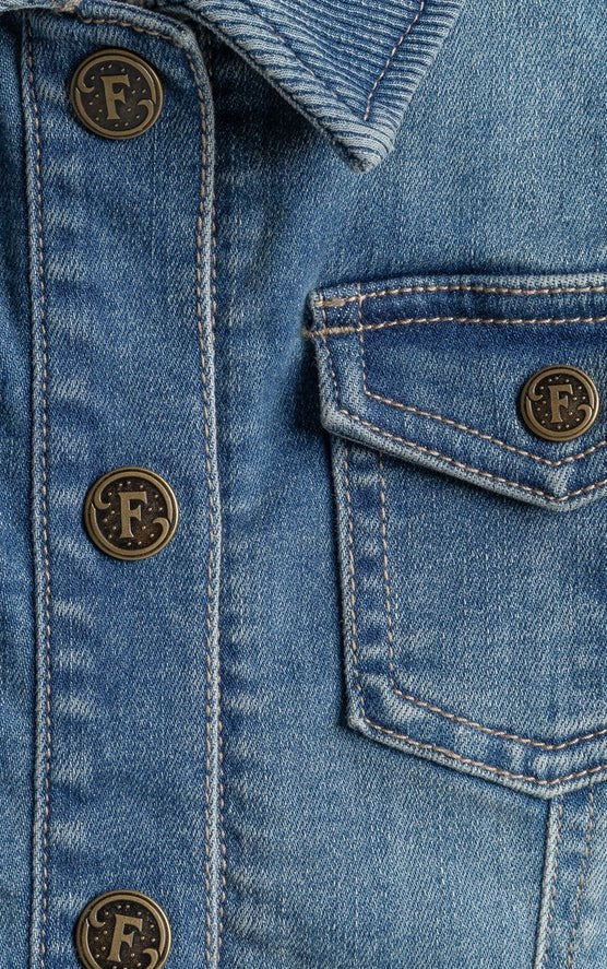 Adventure Jacket - Medium Dark Wash Girls Outerwear Finding Foxtale