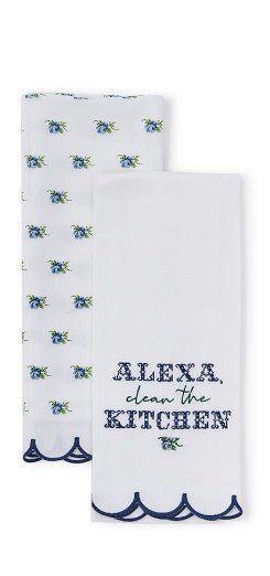 Alexa Kitchen Dish Towel Set - Assorted Kitchen + Entertaining Two's Company Kitchen
