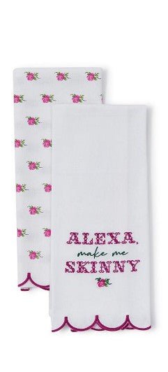 Alexa Kitchen Dish Towel Set - Assorted Kitchen + Entertaining Two's Company Skinny