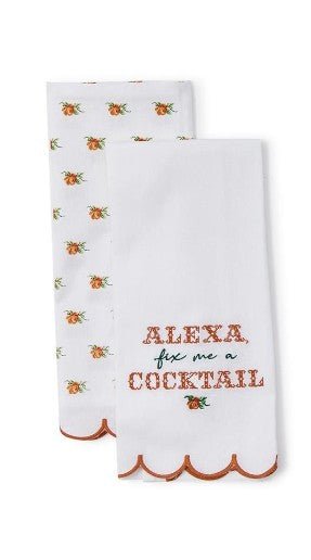 Alexa Kitchen Dish Towel Set - Assorted Kitchen + Entertaining Two's Company Cocktail