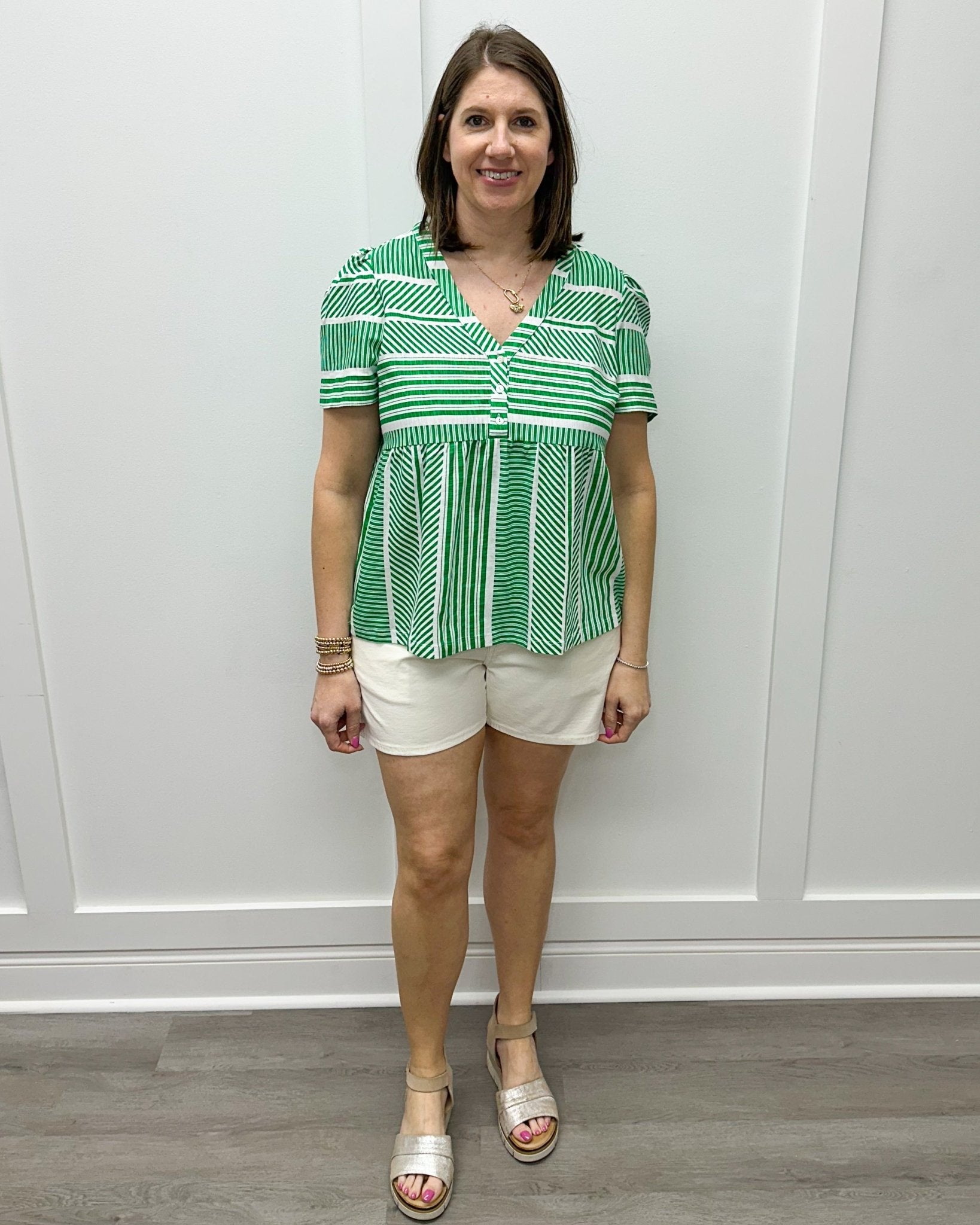 Audrey Pleated Wide Short w/ Back Elastic - Cocomilk Shorts Tribal