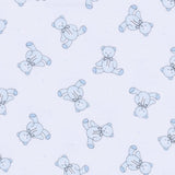 Baby's Teddy Footie - Light Blue Baby Sleepwear Magnolia Baby