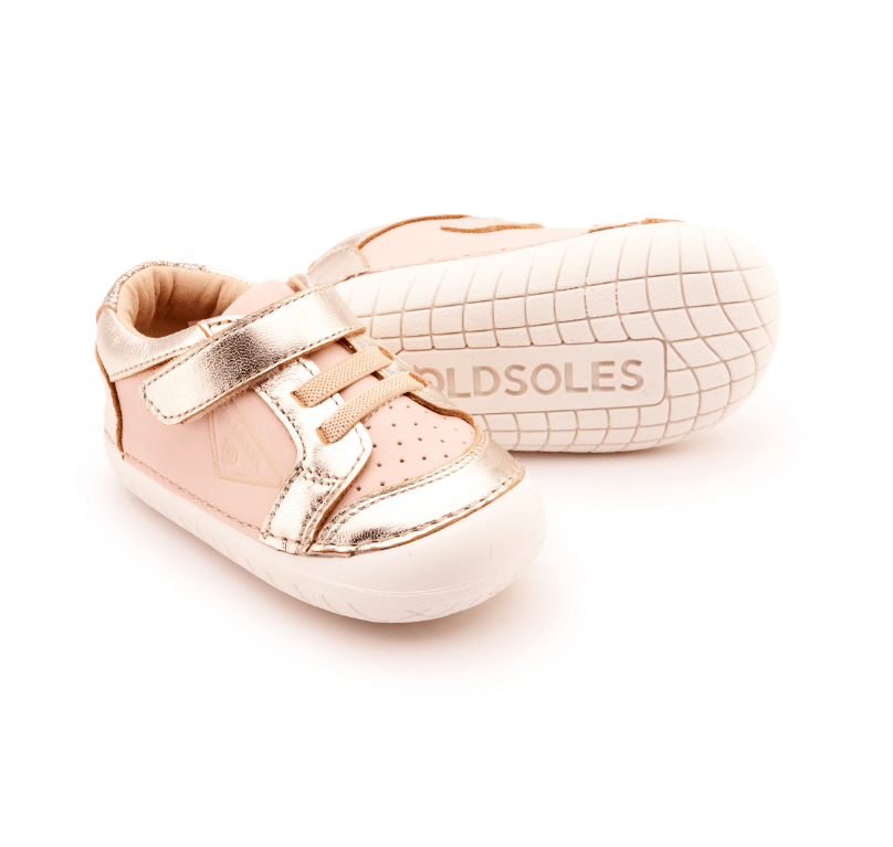 Badge Pave - Powder Pink/Gold/Glam Gold Girls Shoes Old Soles