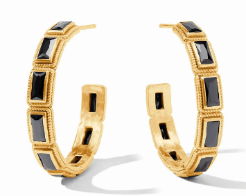 Baguette Hoop - Obsidian Black - Medium Earrings Julie Vos