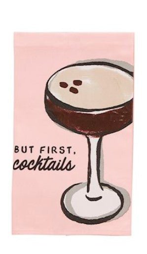 Bar Towels - Assorted Kitchen + Entertaining Mudpie But First Cocktails