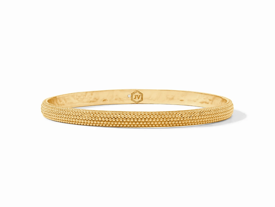 Beaded Eternity Bangle - Cabochon Gold - Small Bracelets Julie Vos