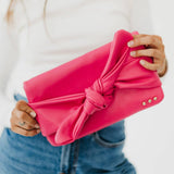 Billie Bow Clutch Crossbody Bag : Fuchsia Purses + Totes Pretty Simple