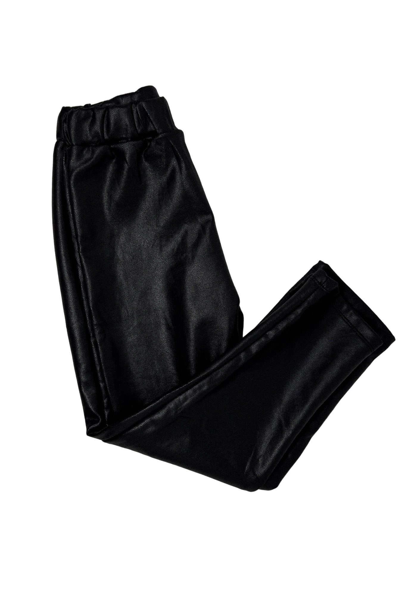 Black Faux Leather Leggings Girls Pants + Leggings Emma Jean
